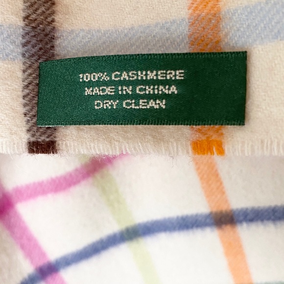 Coach Tattersall Cashmere Scarf - Picture 5 of 5